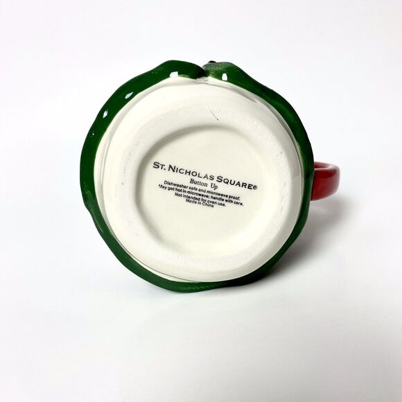 Coffee Hot Chocolate Tea Cup Mug St. Nicholas Square Button Up 3D Snowman Frosty - Picture 5 of 5